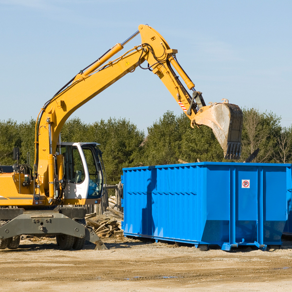 what size residential dumpster rentals are available in Bernice OK